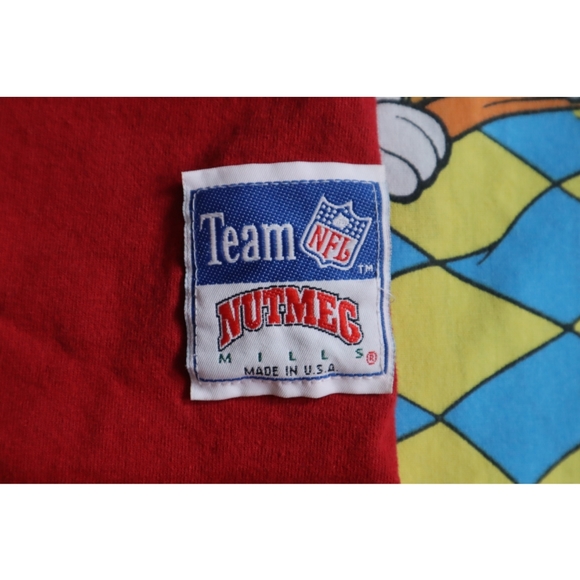 Vintage 90s Washington Redskins NFL Single Stitch Nutmeg Mills Tee Size Small - Picture 5 of 7